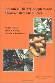 Cover of: Botanical dietary supplements: quality, safety, and efficacy