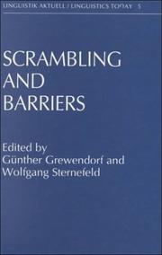 Cover of: Scrambling and barriers by edited by Günther Grewendorf and Wolfgang Sternefeld.