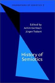 Cover of: History of semiotics by Achim Eschbach, Jürgen Trabant