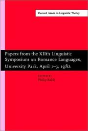 Cover of: Papers from the XIIth Linguistic Symposium on Romance Languages (Amsterdam Studies in the Theory and History of Linguistic Sc)