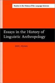 Cover of: Essays in the history of linguistic anthropology by Dell H. Hymes