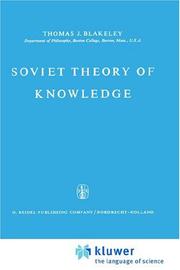 Cover of: Soviet Theory of Knowledge (Sovietica)