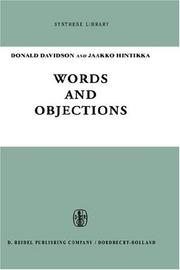 Cover of: Words and Objections by 