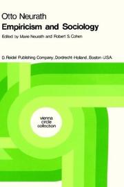 Cover of: Otto Neurath: Empiricism and Sociology (Vienna Circle Collection)