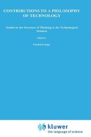 Cover of: Contributions to a philosophy of technology by edited by Friedrich Rapp.