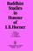 Cover of: Buddhist studies in honour of I. B. Horner