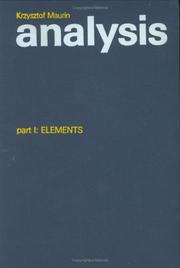 Cover of: Analysis: Part One: Elements (Analysis)