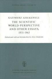 Cover of: The Scientific world-perspective and other essays, 1931-1963 by Kazimierz Ajdukiewicz