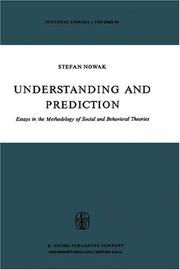 Cover of: Understanding and prediction by Stefan Nowak