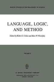 Cover of: Language, logic, and method by edited by Robert S. Cohen and Marx W. Wartofsky.