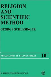 Cover of: Religion and scientific method