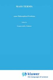 Cover of: Mass Terms: Some Philosophical Problems (Studies in Linguistics and Philosophy)