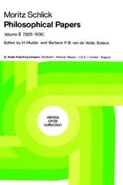 Cover of: Philosophical Papers: Volume 2: (1925-1936) (Vienna Circle Collection, Volume 11)