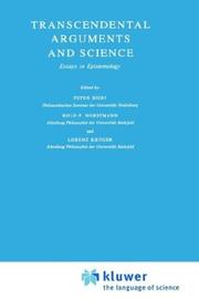 Cover of: Transcendental Arguments and Science by 