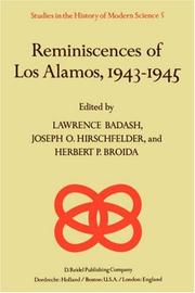 Cover of: Reminiscences of Los Alamos, 1943-1945