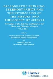 Cover of: Probabilistic thinking, thermodynamics, and the interaction of the history and philosophy of science