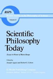 Cover of: Scientific Philosophy Today: Essays in Honour of Mario Bunge (Boston Studies in the Philosophy of Science)