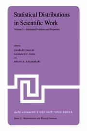 Cover of: Statistical Distributions in Scientific Work: Vol. 4: Models, Structures, and Characterizations Vol. 5: Inferential Problems and Properties Vol. 6: Applications ... Sciences (NATO Science Series C: (closed))