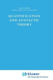 Quantification and syntactic theory by Cooper, Robin