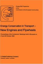 Cover of: Energy Conservation in Transport New Engines and Flywheels