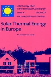 Cover of: Solar Thermal Energy in Europe An Assessment Study (Solar Energy R&D in the Ec Series A:) | 