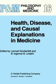 Cover of: Health, Disease, and Causal Explanations in Medicine (Philosophy and Medicine)