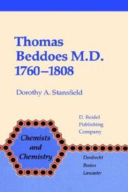 Thomas Beddoes, M.D., 1760-1808 by Dorothy A. Stansfield