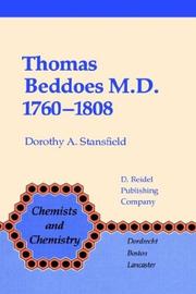 Cover of: Thomas Beddoes, M.D., 1760-1808: chemist, physician, democrat