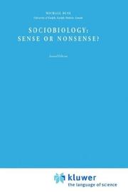 Cover of: Sociobiology, sense or nonsense? by Michael Ruse