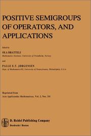 Cover of: Positive Semigroups of Operators and Applications by Ola Bratteli, Palle E. T. Jørgensen