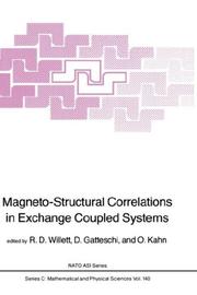 Cover of: Magneto-Structural Correlations in Exchange Coupled Systems (NATO Science Series C:) | 