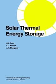 Cover of: Solar thermal energy storage
