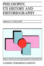 Cover of: Philosophy, its history and historiography