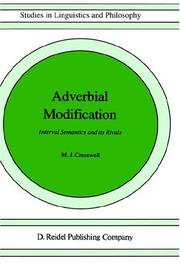 Cover of: Adverbial Modification: Interval Semantics and its Rivals (Studies in Linguistics and Philosophy)