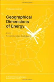 Cover of: Geographical dimensions of energy
