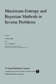 Cover of: Maximum-entropy and Bayesian methods in inverse problems