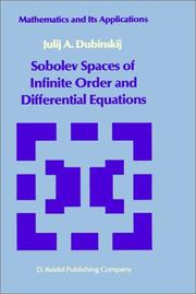 Cover of: Sobolev spaces of infinite order and differential equations