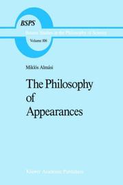 Cover of: Philosophy of Appearances (Boston Studies in the Philosophy of Science)