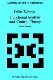 Cover of: Functional analysis and control theory: linear systems