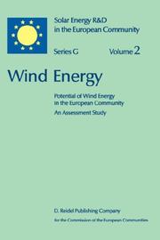 Cover of: Wind Energy: Potential of Wind Energy in The European Community An Assessment Study (Solar Energy R&D in the Ec Series G:)