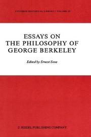 Cover of: Essays on the philosophy of George Berkeley by edited by Ernest Sosa.