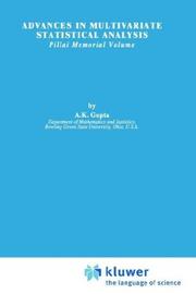 Cover of: Advances in Multivariate Statistical Analysis: Pillai Memorial Volume (Theory and Decision Library B:)