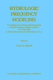 Cover of: Hydrologic Frequency Modeling