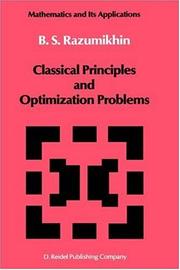 Cover of: Classical principles and optimization problems by Boris Sergeevich Razumikhin