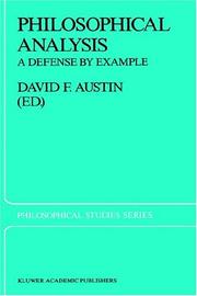 Philosophical analysis by David F. Austin