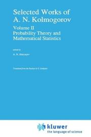 Cover of: Probability theory and mathematical statistics by Andrei Nikolaevich Kolmogorov