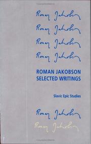 Cover of: Selected Writings: Slavic Epic Studies