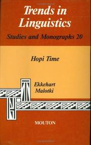 Cover of: Hopi time: a linguistic analysis of the temporal concepts in the Hopi language