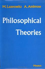 Cover of: Philosophical theories