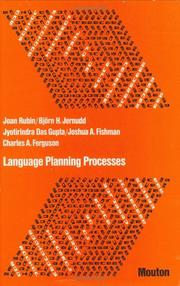 Cover of: Language planning processes